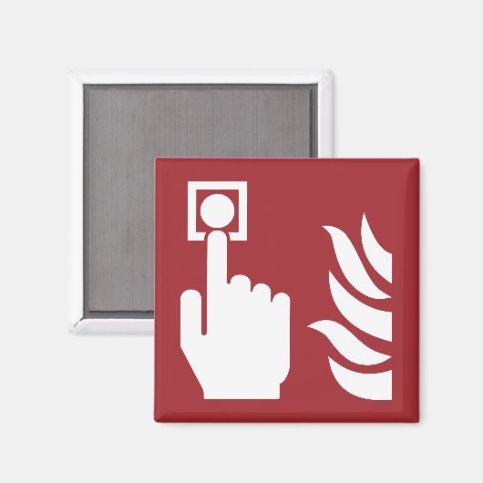 Sicherheitszeichen für den Feuermelder Magnet (Vorderseite/Rückseite)