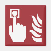 Sicherheitszeichen für den Feuermelder Magnet (Vorne)
