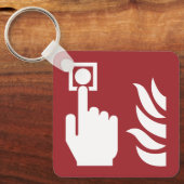 Sicherheitszeichen für den Feuermelder Schlüsselanhänger (Vorderseite)