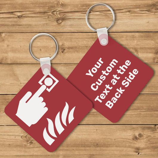 Sicherheitszeichen für den Feuermelder Schlüsselanhänger
