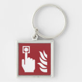 Sicherheitszeichen für den Feuermelder Schlüsselanhänger (Vorne)