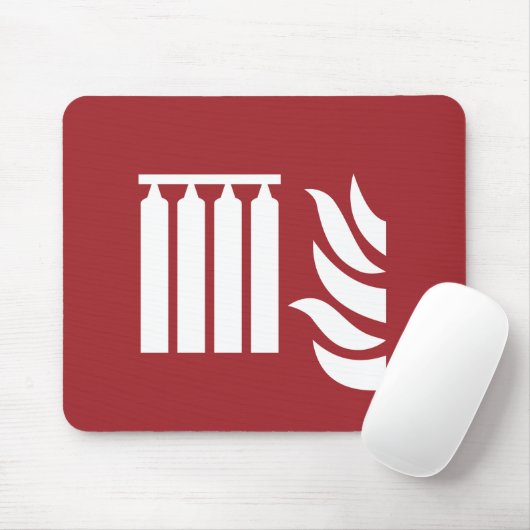 Sicherheitszeichen für fest eingebaute Feuerlöschb Mousepad (Mit Mouse)