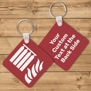 Sicherheitszeichen für fest eingebaute Feuerlöschb Schlüsselanhänger