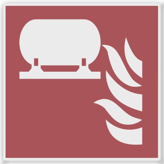 Sicherheitszeichen für fest eingebaute Feuerlösche Aufkleber (Vorderseite)