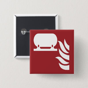 Sicherheitszeichen für fest eingebaute Feuerlösche Button