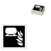 Sicherheitszeichen für fest eingebaute Feuerlösche Gummistempel (Stempel)