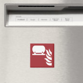 Sicherheitszeichen für fest eingebaute Feuerlösche Magnet (In Situ (Geschirrspüler))