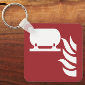 Sicherheitszeichen für fest eingebaute Feuerlösche Schlüsselanhänger (Vorderseite)