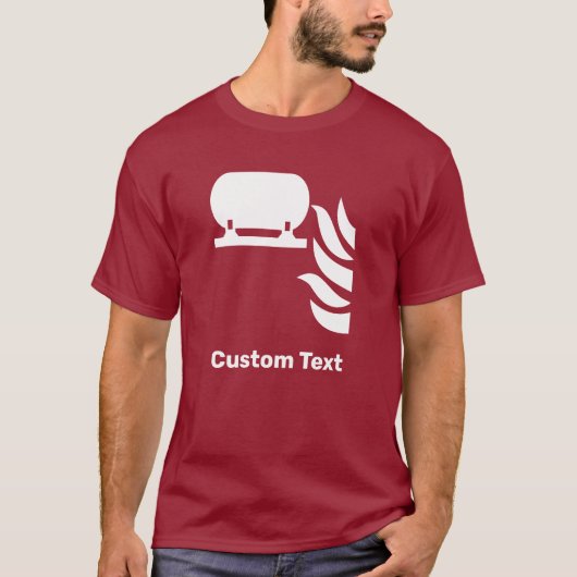 Sicherheitszeichen für fest eingebaute Feuerlösche T-Shirt (Vorderseite)