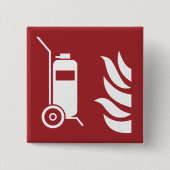 Sicherheitszeichen für Feuerlöscher auf Rädern Button (Vorderseite)