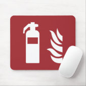 Sicherheitszeichen für Feuerlöscher Mousepad (Mit Mouse)