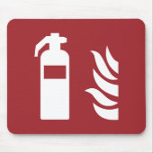 Sicherheitszeichen für Feuerlöscher Mousepad (Vorne)