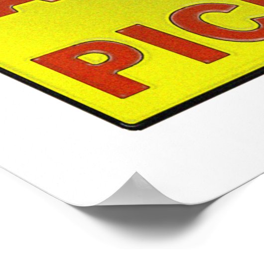 SICHERHEITSZEICHEN FÜR ZUHAUSE ODER ARBEIT! POSTER (Ecke)