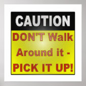 SICHERHEITSZEICHEN FÜR ZUHAUSE ODER ARBEIT! POSTER (Vorne)