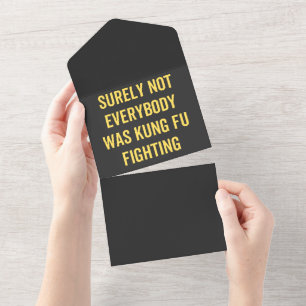 Sicherlich kämpfte nicht jeder Kung Fu All In One Einladung