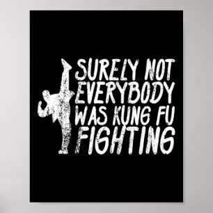 Sicherlich kämpfte nicht jeder Kung Fu Karate Poster