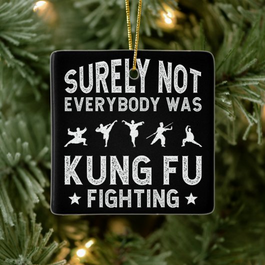 Sicherlich kämpften nicht alle gegen Kung Fu Keramikornament (Baum)