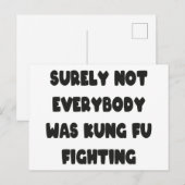 Sicherlich kämpften nicht alle gegen Kung Fu Postkarte (Vorne/Hinten)