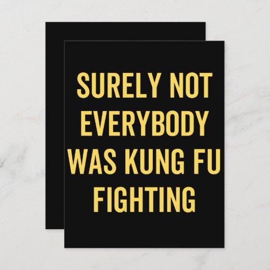 Sicherlich kämpften nicht alle gegen Kung Fu Save The Date (Vorne/Hinten)