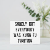 Sicherlich waren nicht alle kung fu und kämpfen postkarte (Stehend Vorderseite)
