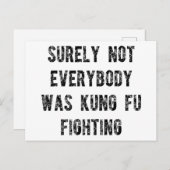 Sicherlich waren nicht alle kung fu und kämpfen postkarte (Vorne/Hinten)