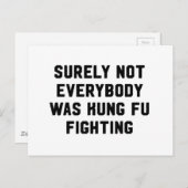 Sicherlich waren nicht alle kung fu und kämpfen postkarte (Vorne/Hinten)