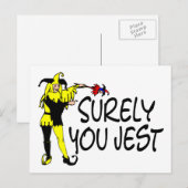 Sicherlich You Jest Jester Postkarte (Vorne/Hinten)