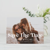 Sichern des Fotos für das Retro-Mindestbild Einladung (Stehend Vorderseite)