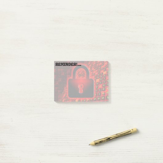 Sichern Sie Daten Post-it Klebezettel (Auf Schreibtisch)