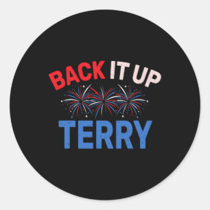 Sichern Sie es auf Terry setzen Sie es in umgekehr Runder Aufkleber