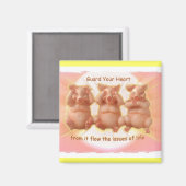 SICHERN SIE IHR HERZ MAGNET (Vorderseite/Rückseite)