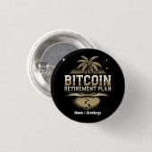 Sichern Sie Ihre Zukunft mit einem Bitcoin-Rentenp Button (Vorne & Hinten)