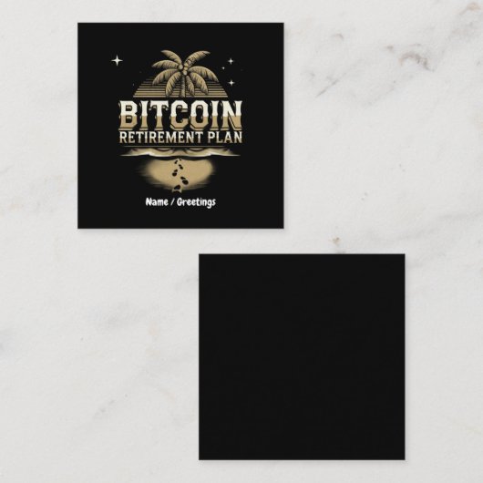 Sichern Sie Ihre Zukunft mit einem Bitcoin-Rentenp Quadratische Visitenkarte (Vorne/Hinten)