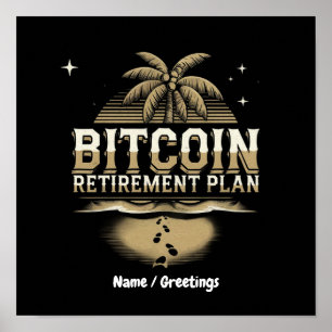 Sichern Sie Ihre Zukunft mit einem Bitcoin-Rentens Poster