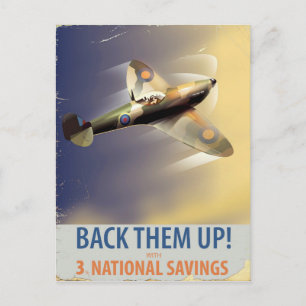 Sichern Sie sie! WW2-Poster Postkarte