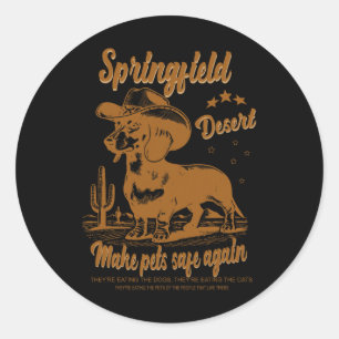 Sichern von Haustieren Cowboy-Dackel Hunde-Abstimm Runder Aufkleber