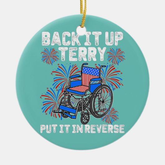 Sichern von Terry in umgekehrt Not leidendes Feuer Keramik Ornament (Vorne)