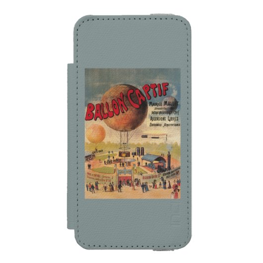 Sichernder Ballon-Fahrten an einem Incipio iPhone Geldbeutel-Hülle (Folio Vorderseite)