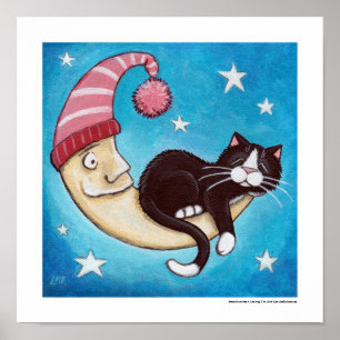 Sicherster Platz für ein Katzen-Nickerchen Poster