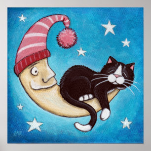 Sicherster Platz für ein Katzen-Nickerchen Poster