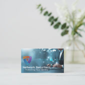 Sicherung von Daten durch Geschäftsleute | Verschl Visitenkarte (Stehend Vorderseite)