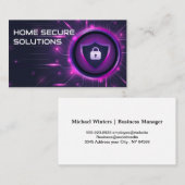 Sicherungsabsperrschild | Technischer Hintergrund Visitenkarte (Vorne/Hinten)