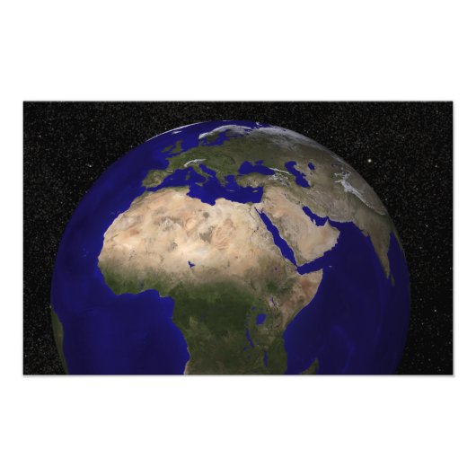 Sicht auf Afrika, Europa, den Nahen Osten und In Fotodruck (Vorne)