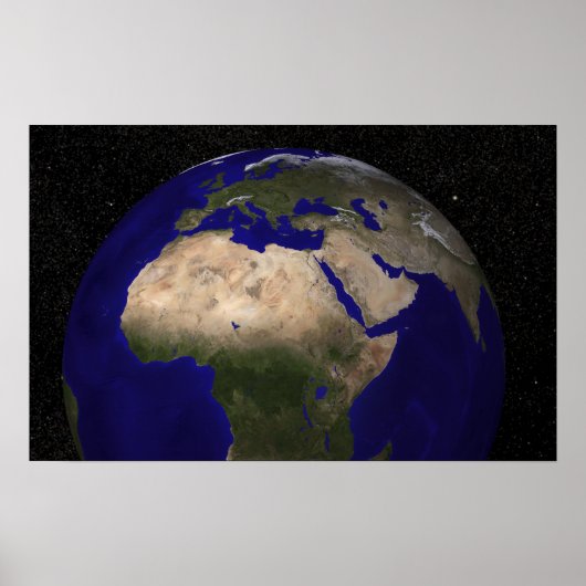 Sicht auf Afrika, Europa, den Nahen Osten und In Poster (Vorne)
