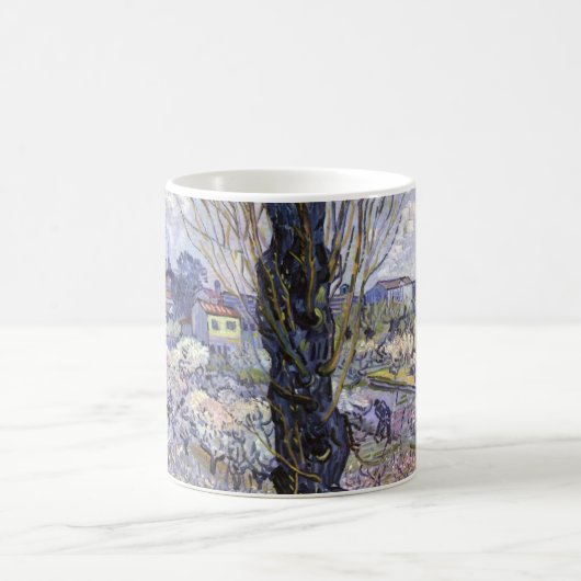 Sicht auf Arles, blühende Orchideen von van Gogh Kaffeetasse (Mittel)