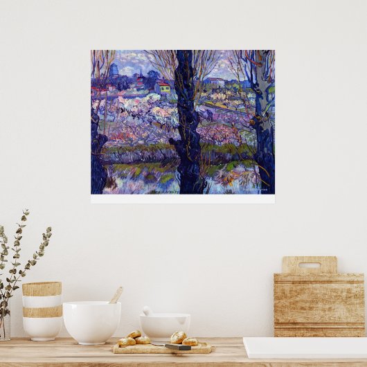 Sicht auf Arles von Vincent van Gogh Poster (Küche)