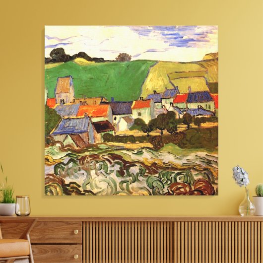 Sicht auf Auvers Vincent van Gogh. Leinwanddruck (Insitu (Wohnzimmer))