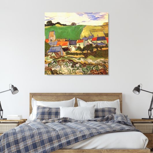 Sicht auf Auvers Vincent van Gogh. Leinwanddruck (Insitu (Schlafzimmer))