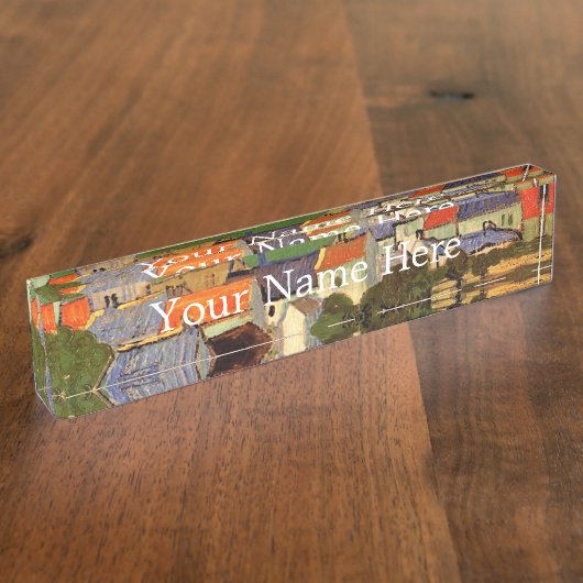 Sicht auf Auvers Vincent van Gogh. Namensplakette (Seite)