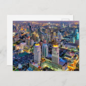 Sicht auf Bangkok in der Nacht Postkarte (Vorne/Hinten)